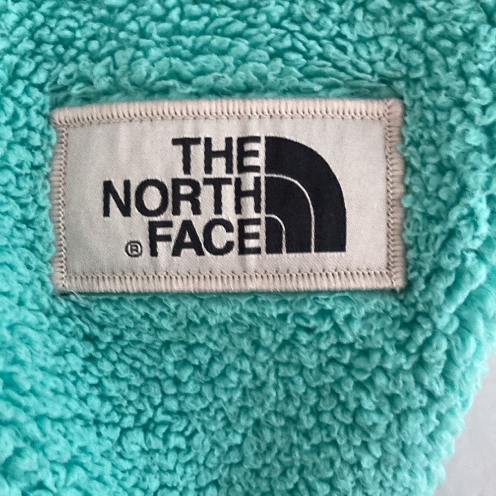 The North Face Jacket Girls Size 10/12 Mint Green Soft Warm High or Low Collar - Picture 10 of 11